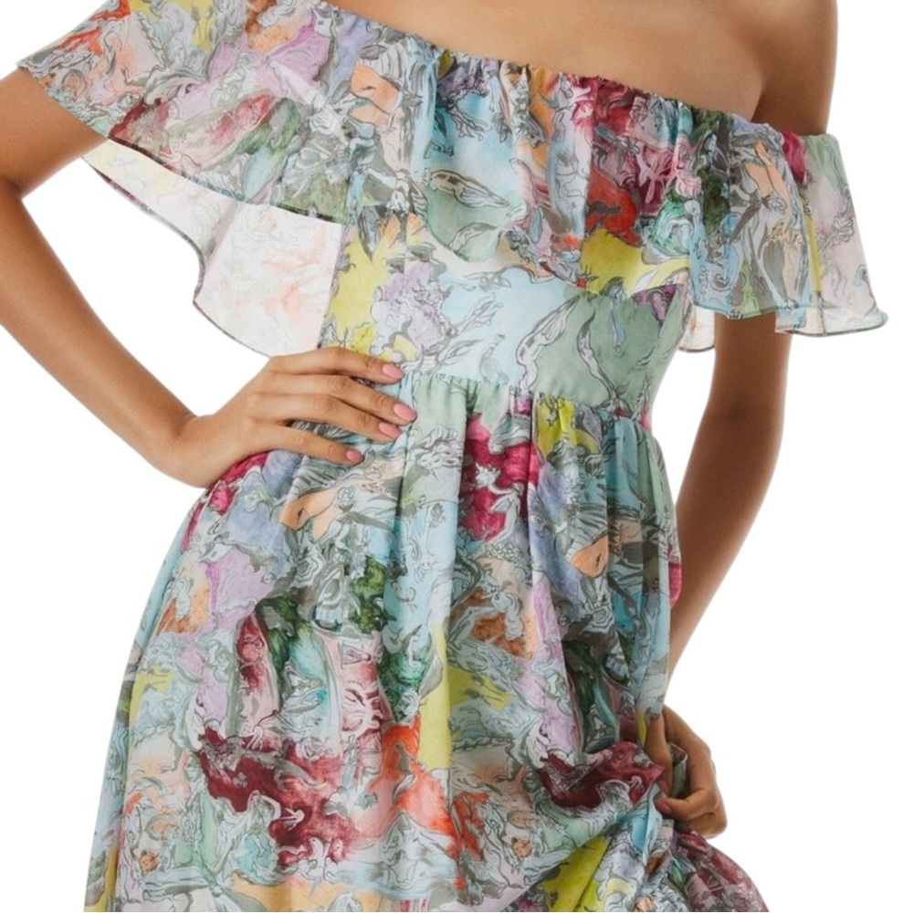 NWT Alice + Olivia Silk Lola Schnabel Lola Dream Dress Size 4 - Picture 7 of 12